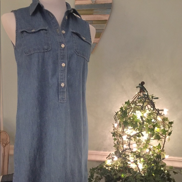 petite blue jean dress
